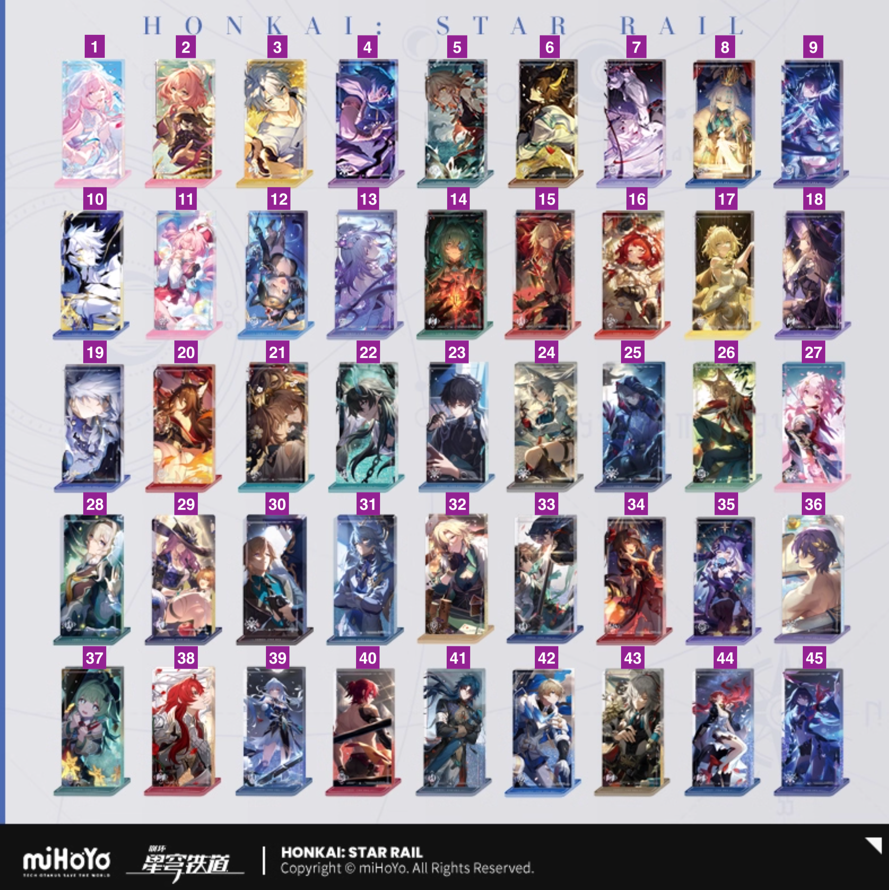 [PO] HSR Light Cone Series ✦ Acrylic Quicksand Stand