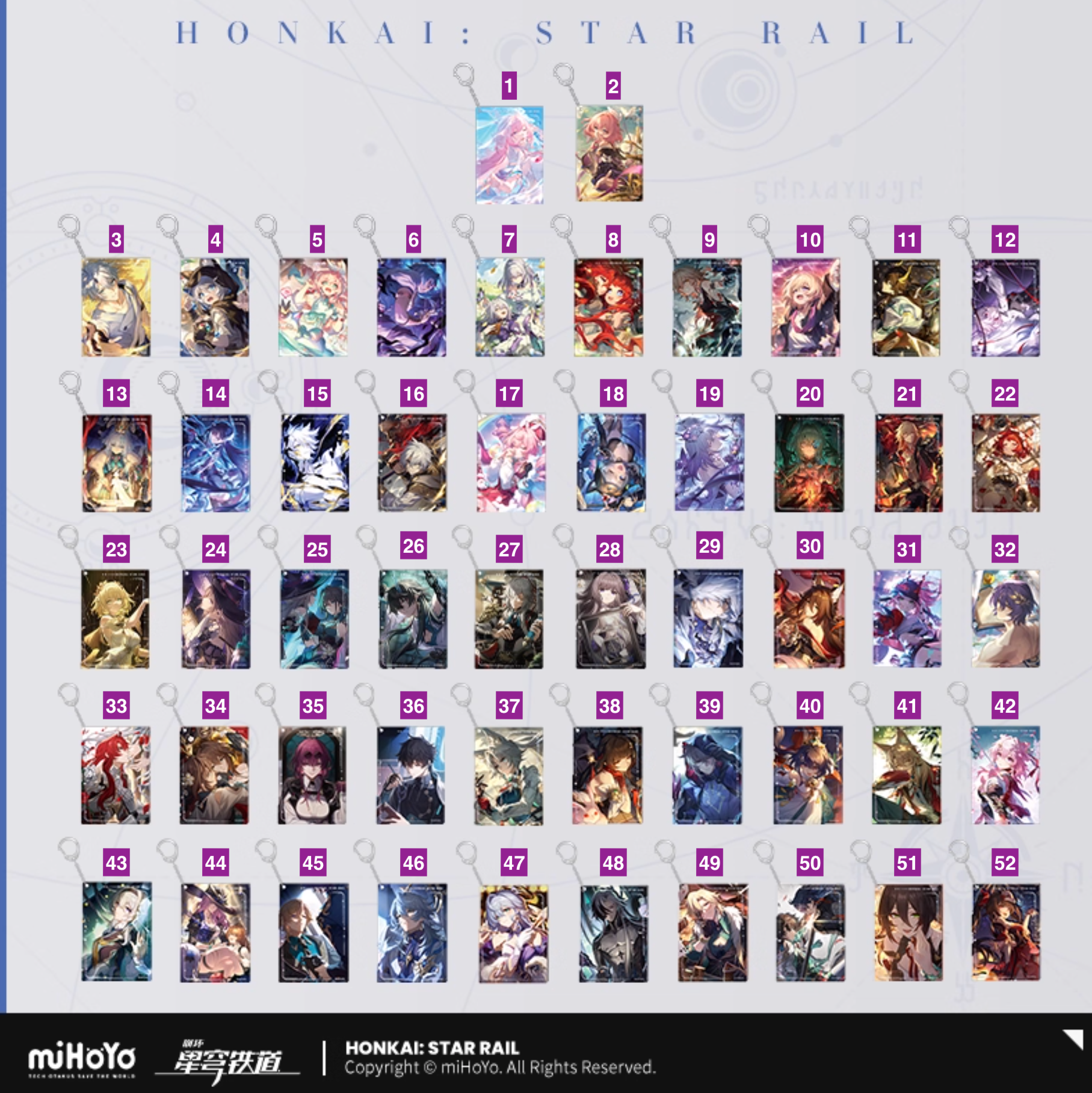 [PO] HSR Light Cone Series ✦ Acrylic Keychain