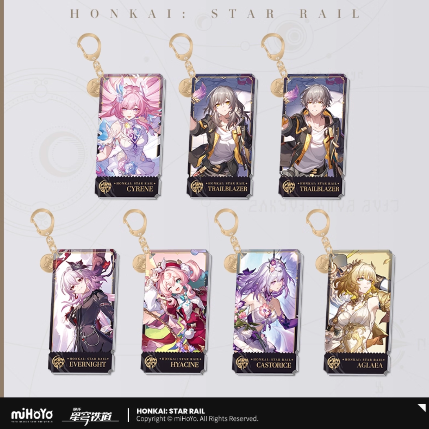 [PO] HSR Splash Art Series ✦ Acrylic Keychain