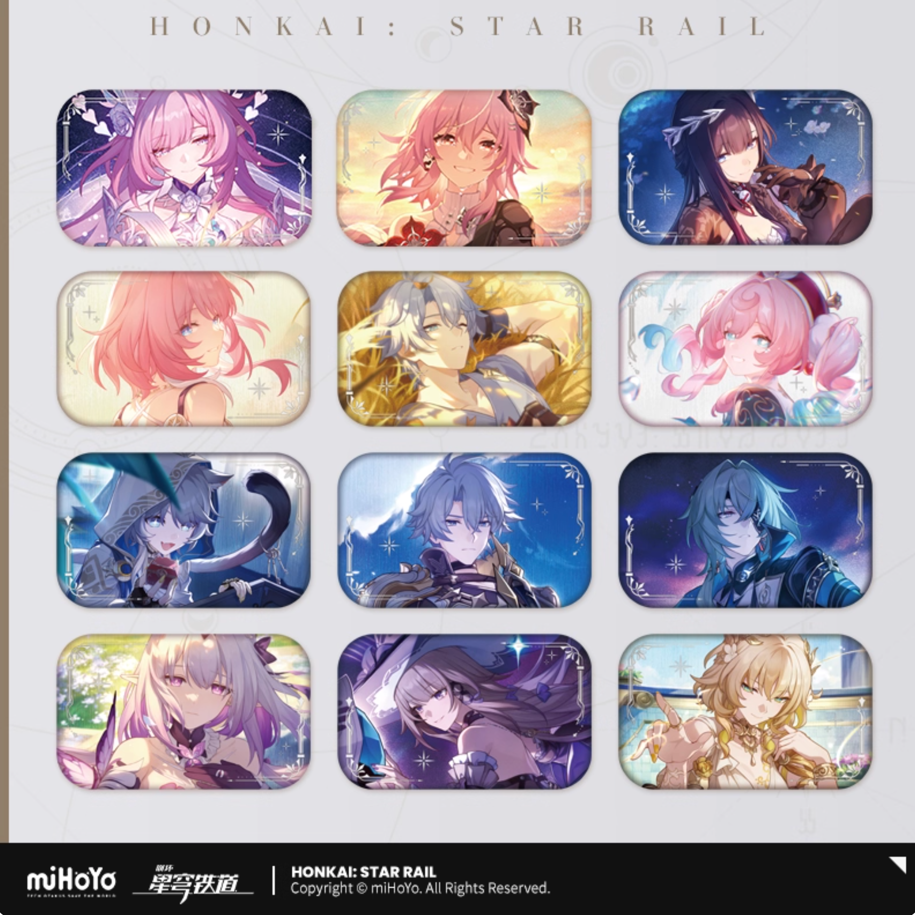 [PO] HSR Memories Of Travelling With You Series ✦ Tinplate Badge