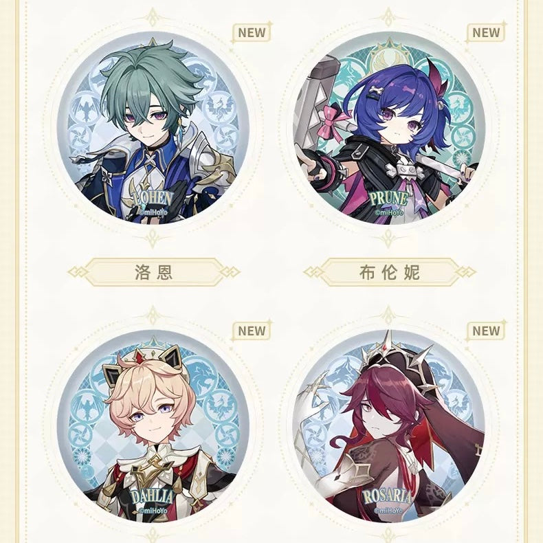 [PO] GI Official Merch ✦ Mondstadt Theme Series | Character Splash Art Badge (Upgraded)