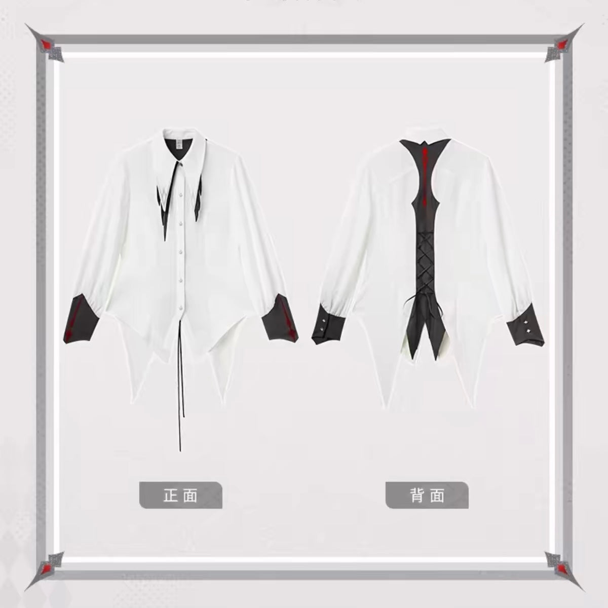 [PO] GI Official Merch ✦ Arlecchino Themed Impression Series | Lace-Up Waist Shirt