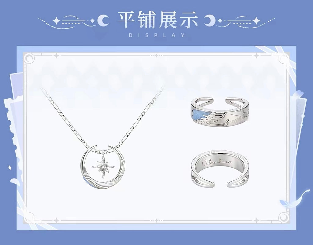 [PO] GI Official Merch ✦ Columbina Themed Impression Series | Ring and Necklace Set