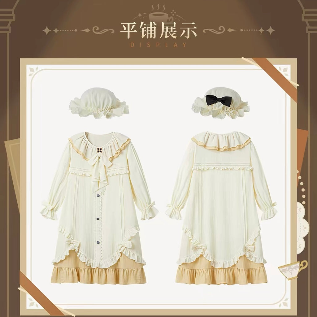 [PO] GI Official Merch ✦ Nighttime Tea Party Series | Sandrone Themed Nightgown Set (incl. Nightcap)