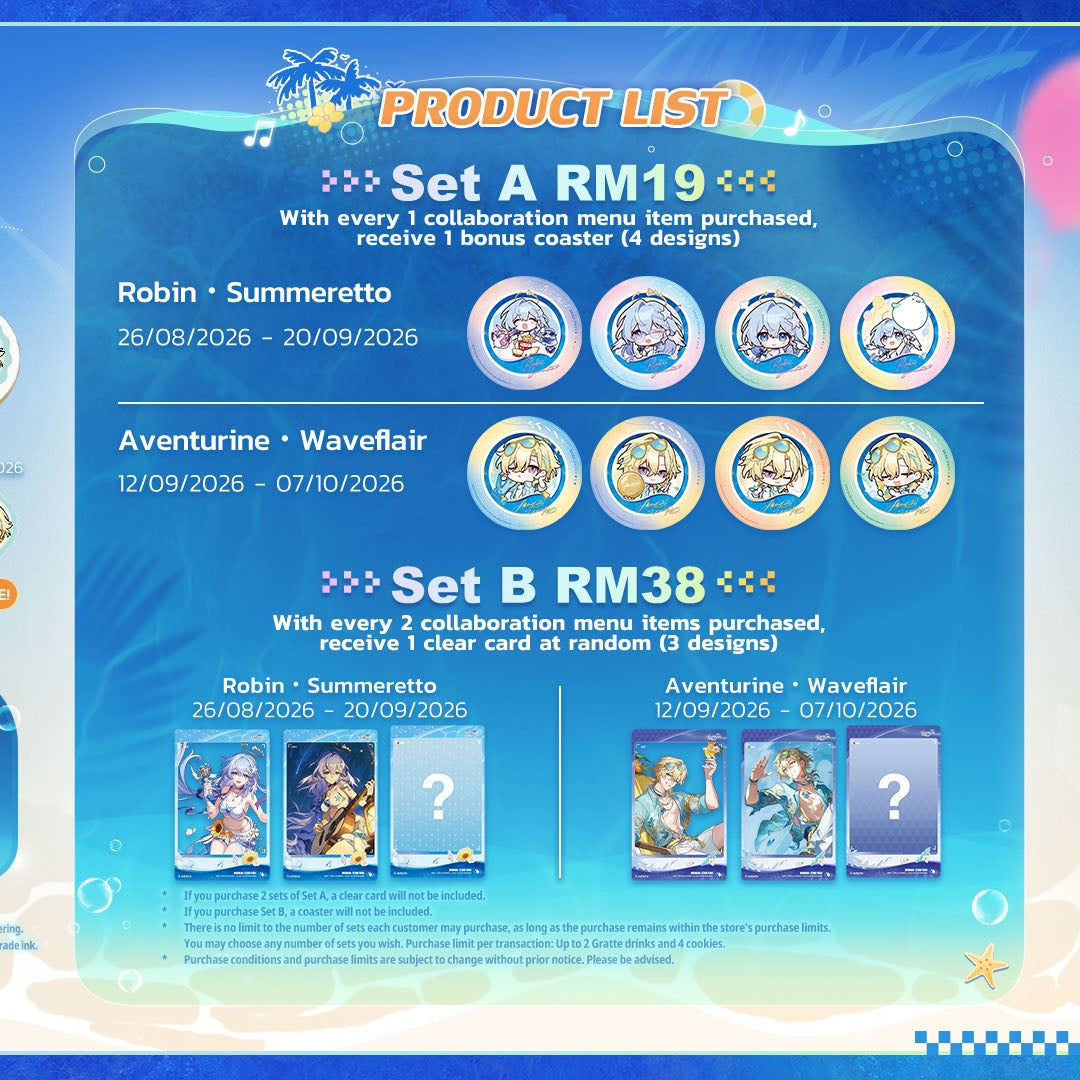 [PO] HSR Official Merch ✦ Honkai: Star Rail × Gratte: 2026 Animate Cafe Collaboration Merch