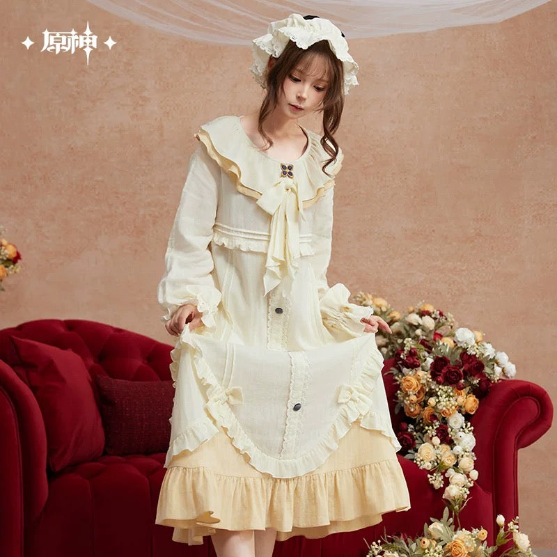 [PO] GI Official Merch ✦ Nighttime Tea Party Series | Sandrone Themed Nightgown Set (incl. Nightcap)