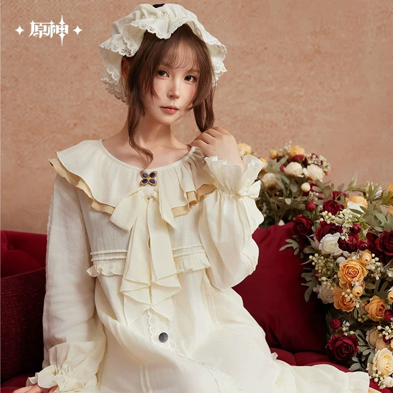 [PO] GI Official Merch ✦ Nighttime Tea Party Series | Sandrone Themed Nightgown Set (incl. Nightcap)