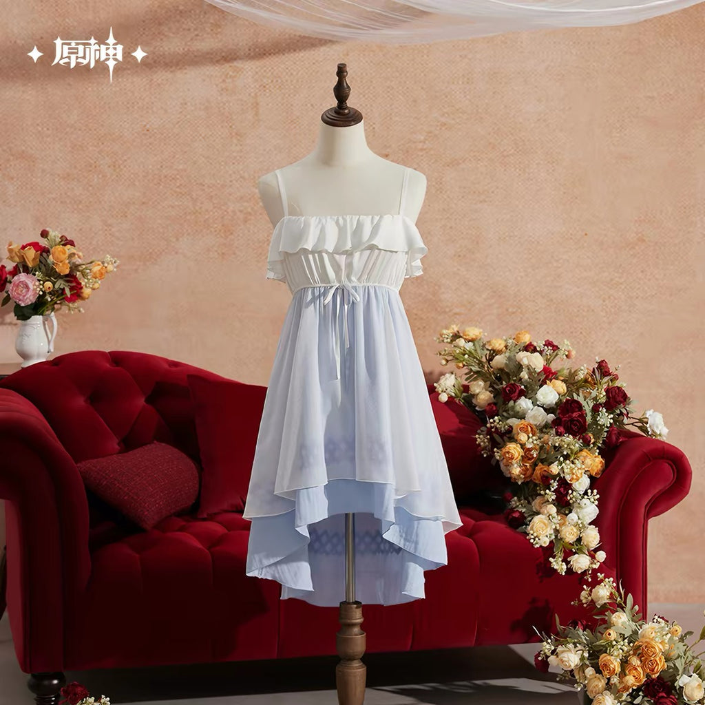 [PO] GI Official Merch ✦ Nighttime Tea Party Series | Columbina Themed Nightgown Set (incl. Eye Mask)