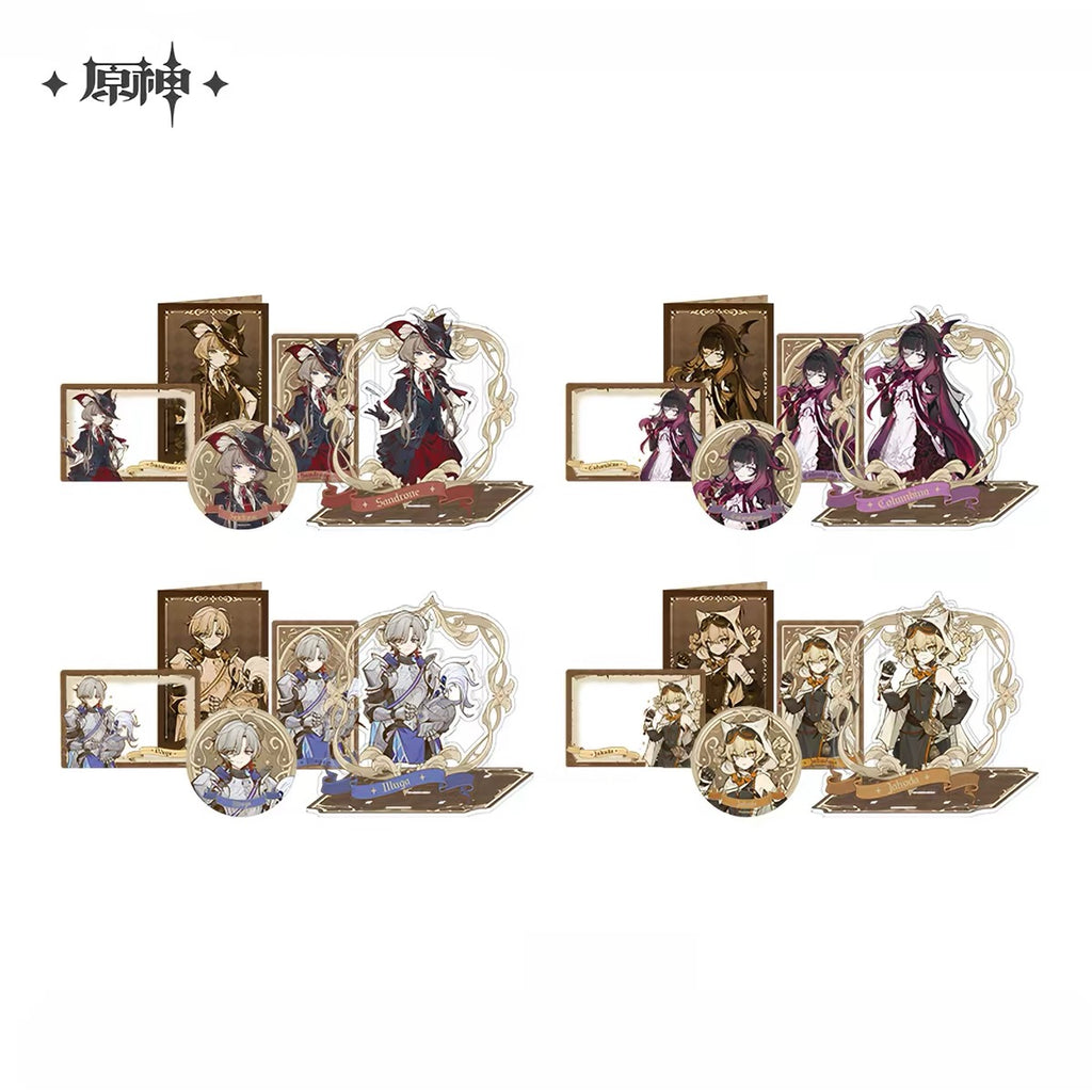 [PO] GI Official Merch ✦ Tabletop Troupe Series | Badge, Standee and Collectible Ticket Card Set