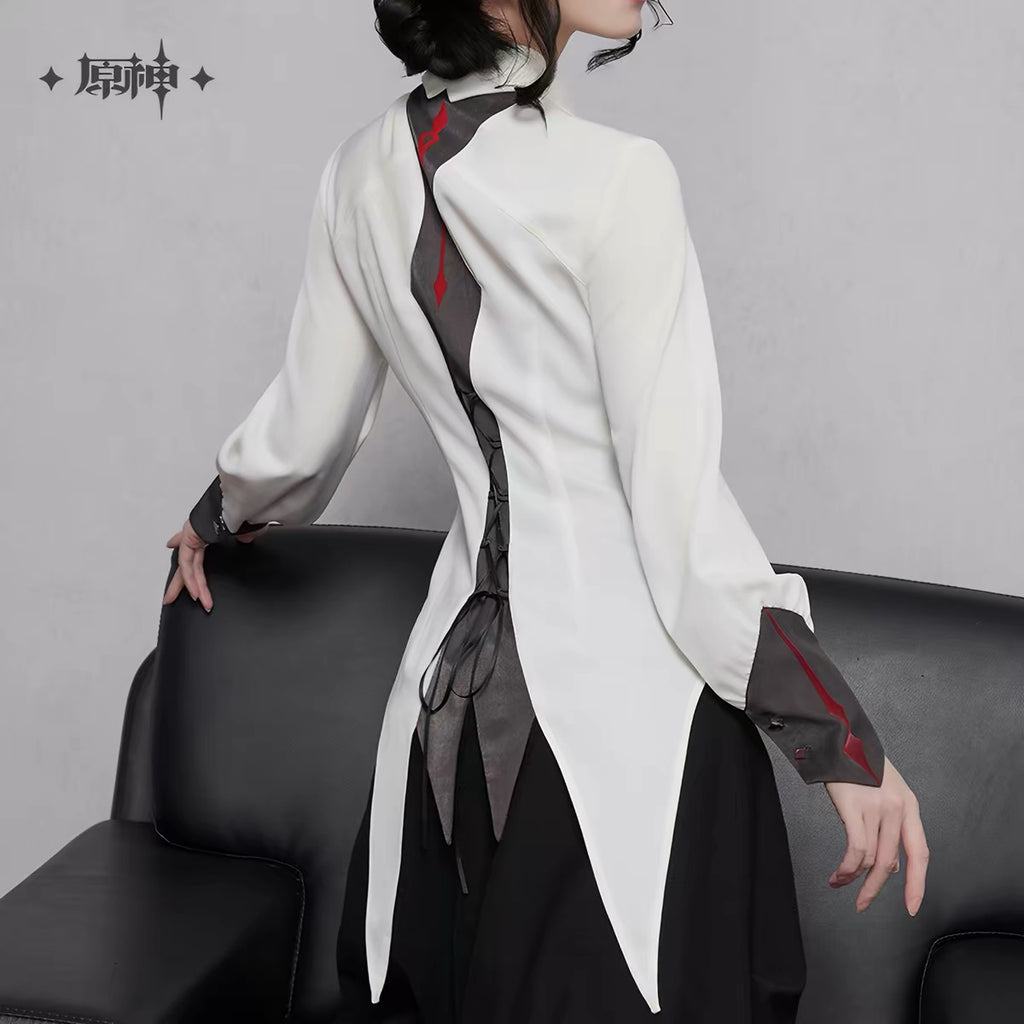 [PO] GI Official Merch ✦ Arlecchino Themed Impression Series | Lace-Up Waist Shirt