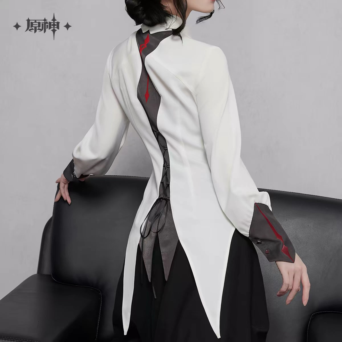 [PO] GI Official Merch ✦ Arlecchino Themed Impression Series | Lace-Up Waist Shirt