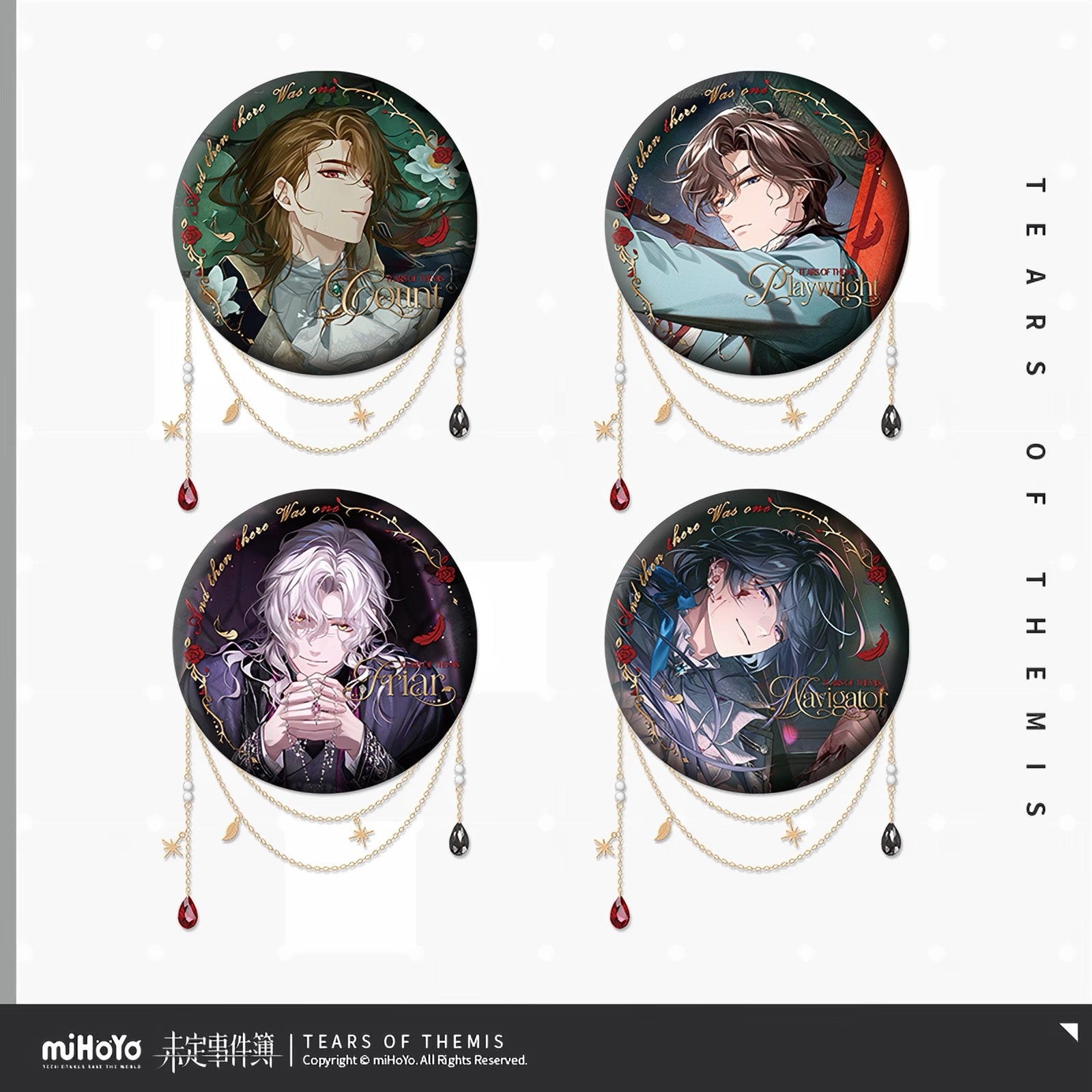 [PO] TOT Official Merch ✦ And Then There Was One Series | Tin Badge & Decorative Chain [ENDS ON 09/10]