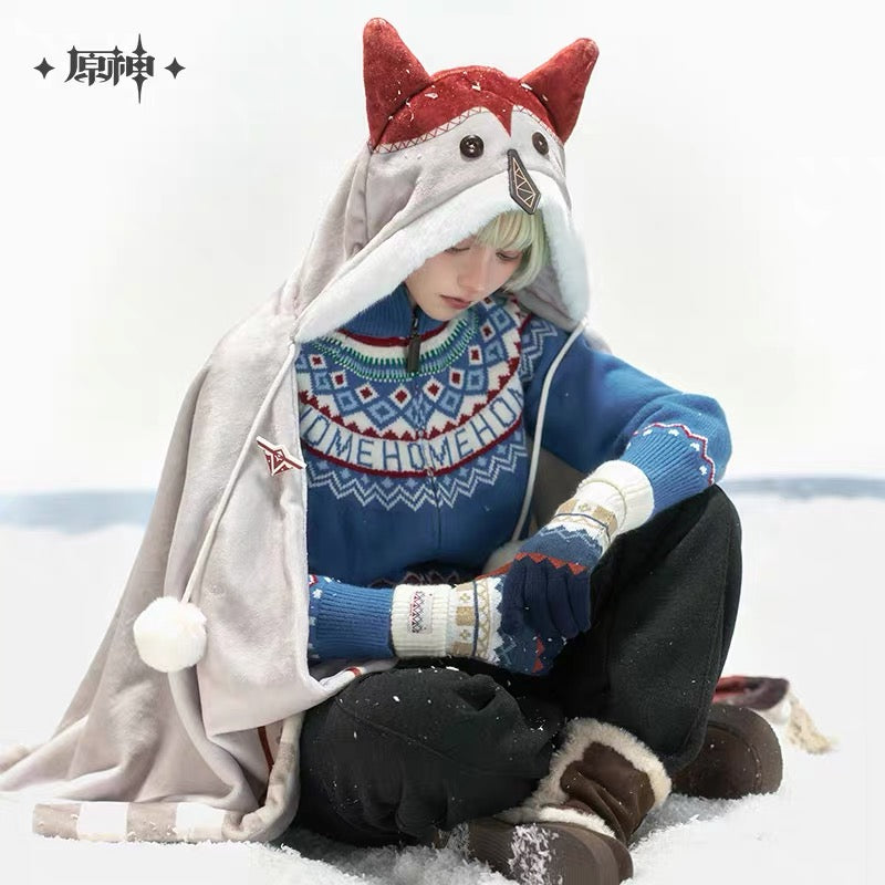 [PO] GI Official Merch ✦ Alyosha Themed Impression Series | Shawl-Blanket and Knitted Gloves