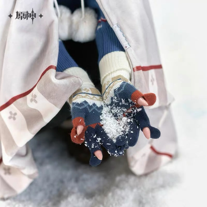 [PO] GI Official Merch ✦ Alyosha Themed Impression Series | Shawl-Blanket and Knitted Gloves