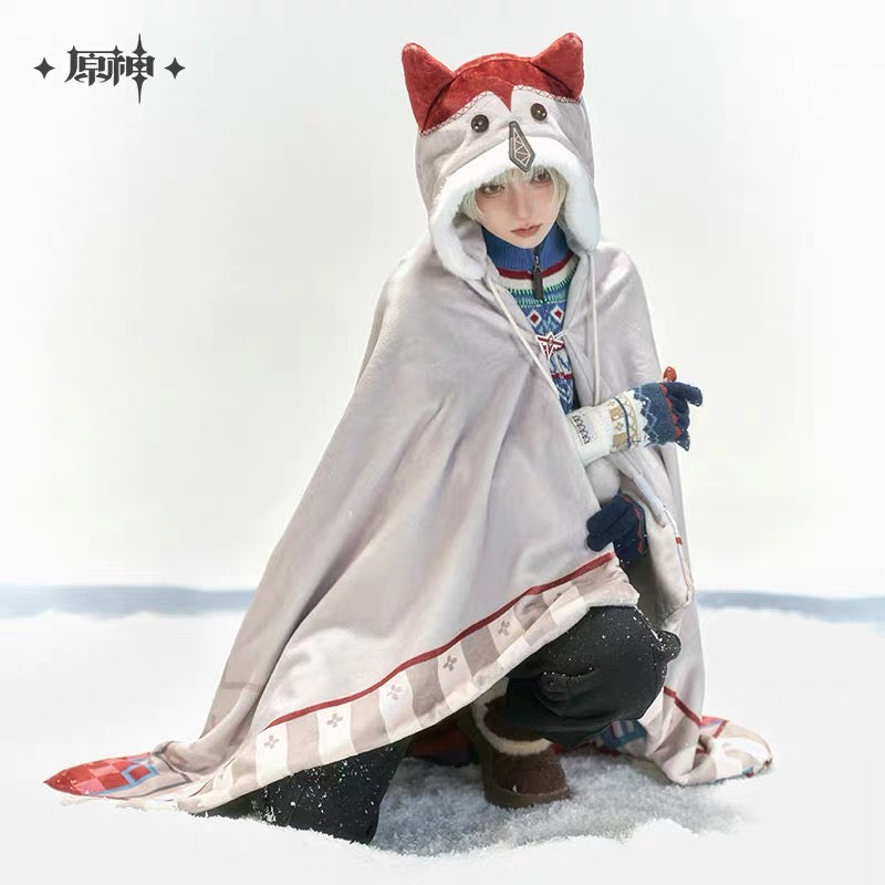 [PO] GI Official Merch ✦ Alyosha Themed Impression Series | Shawl-Blanket and Knitted Gloves