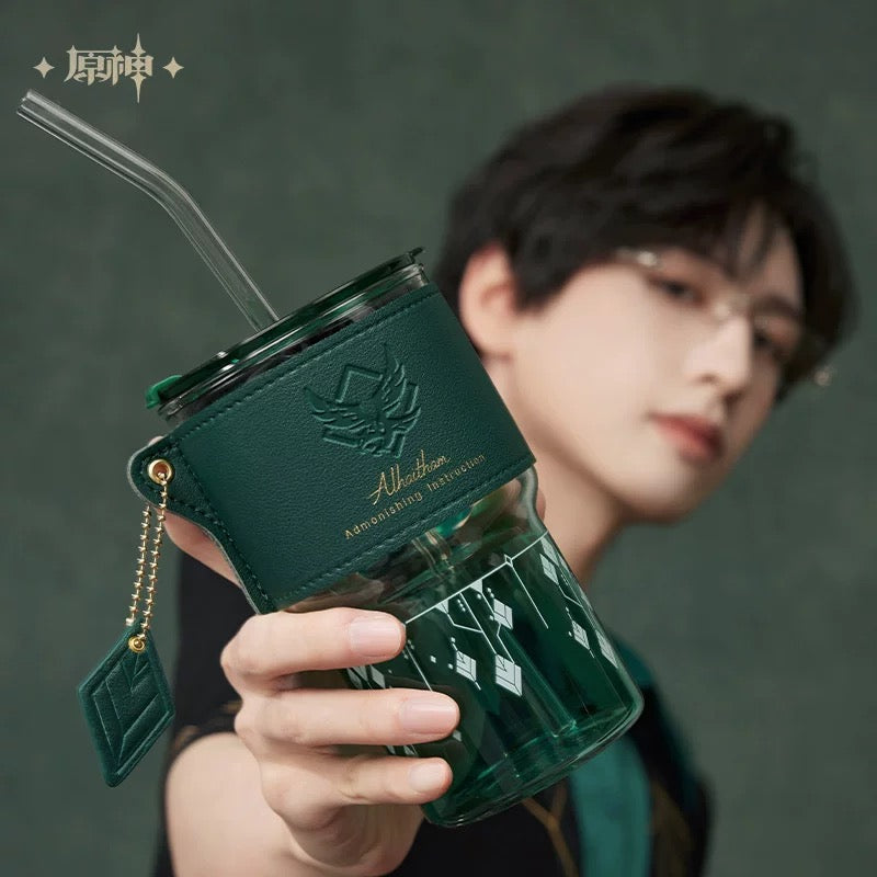 [PO] GI Official Merch ✦ Alhaitham Themed Impression Series | Water Cup with Lid and Straw Gift Set