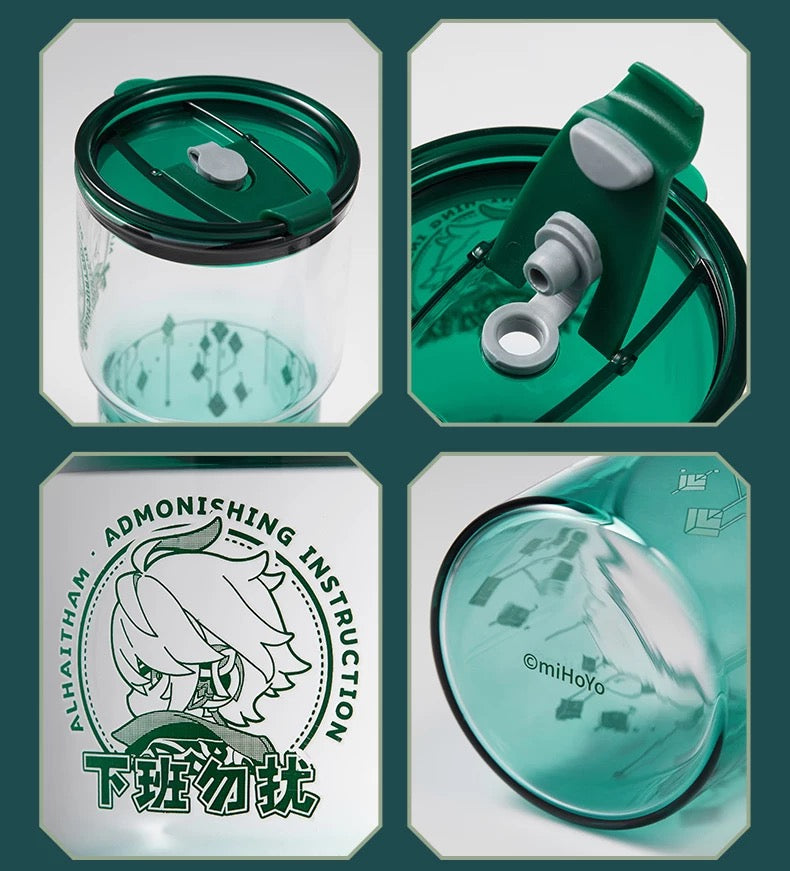 [PO] GI Official Merch ✦ Alhaitham Themed Impression Series | Water Cup with Lid and Straw Gift Set