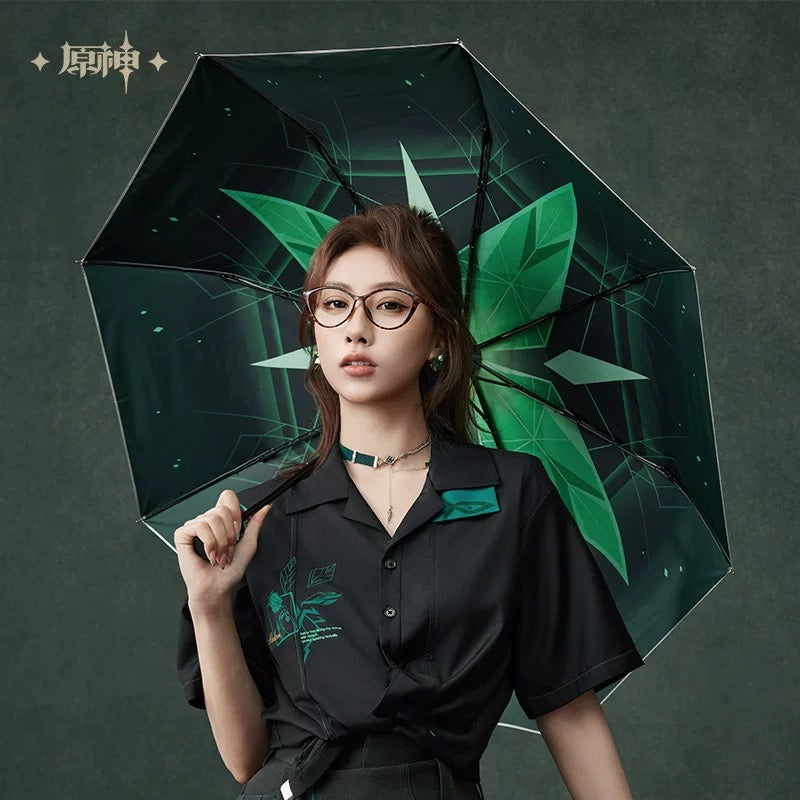 [PO] GI Official Merch ✦ Alhaitham Themed Impression Series | Sunscreen Folding Umbrella • Color Changes When Wet