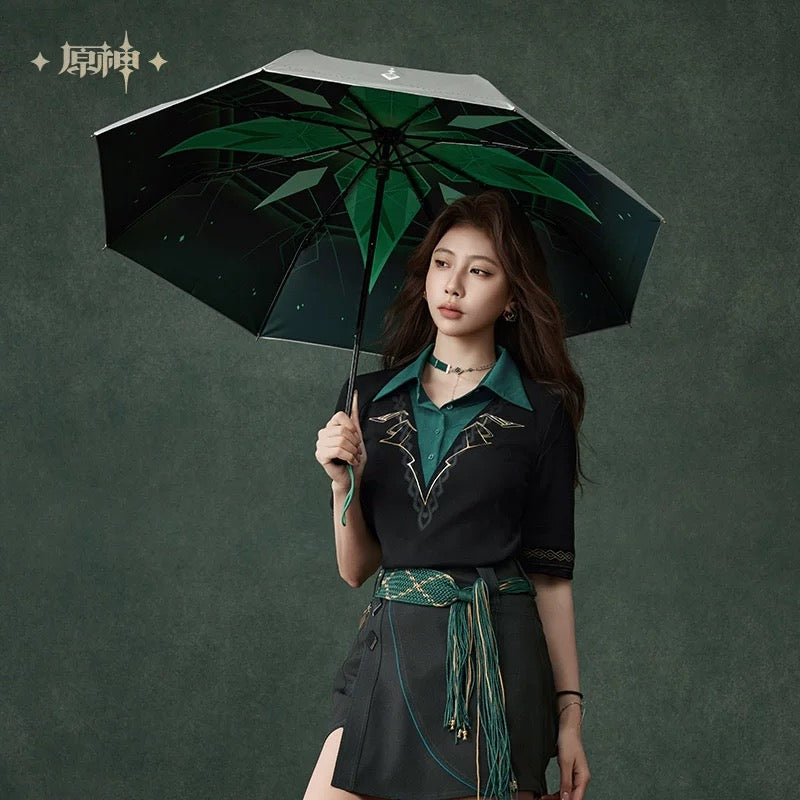 [PO] GI Official Merch ✦ Alhaitham Themed Impression Series | Sunscreen Folding Umbrella • Color Changes When Wet