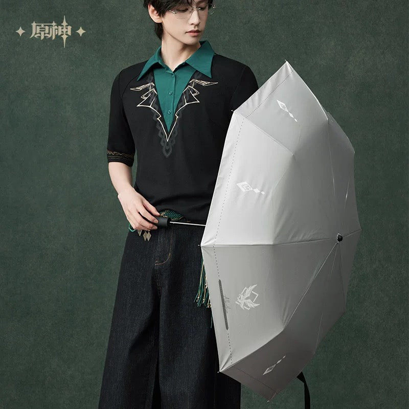 [PO] GI Official Merch ✦ Alhaitham Themed Impression Series | Sunscreen Folding Umbrella • Color Changes When Wet