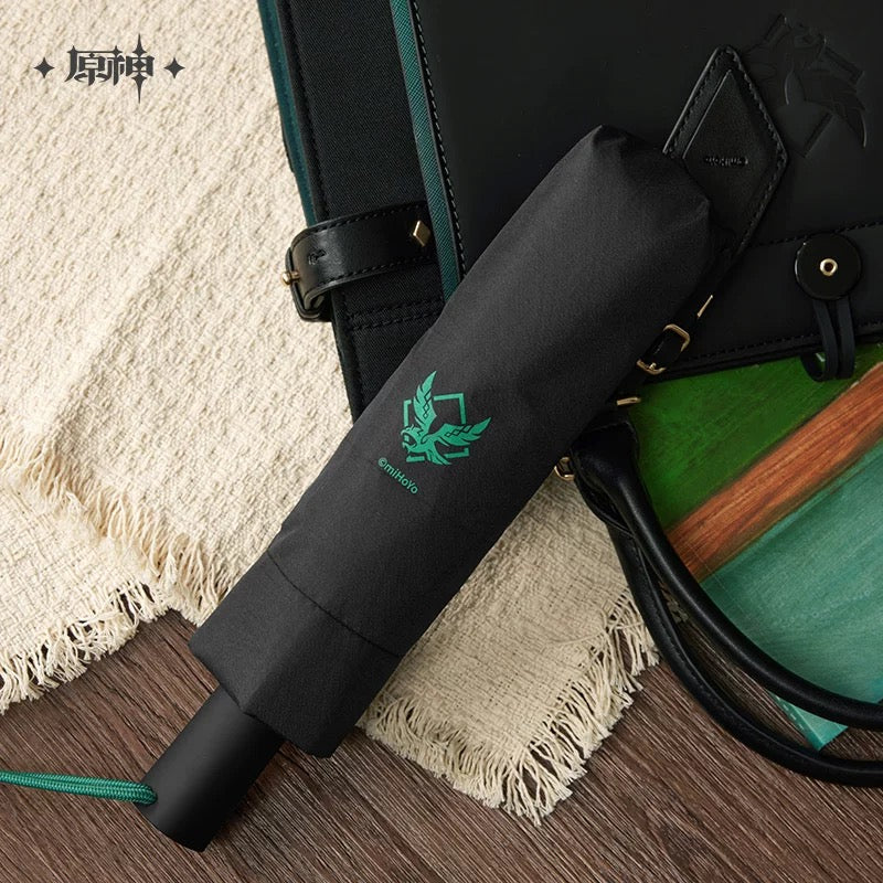[PO] GI Official Merch ✦ Alhaitham Themed Impression Series | Sunscreen Folding Umbrella • Color Changes When Wet