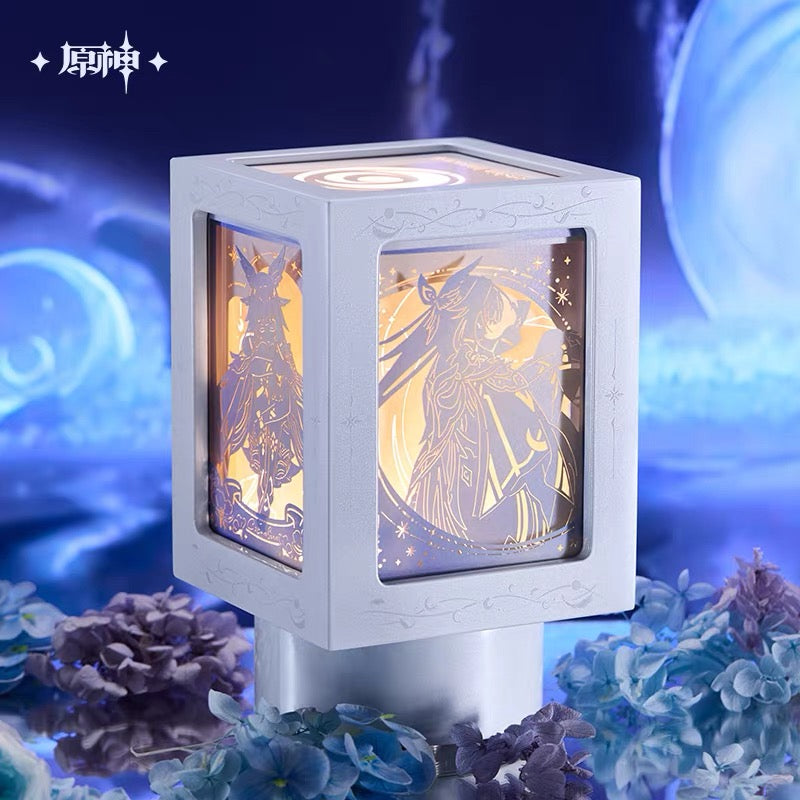 [PO] GI Official Merch ✦ Chronicles of the Accompanying Moon Series | Four-Sided Rotating Paper Sculpture Night Light, Music Box Gift Set, Columbina Collection Card