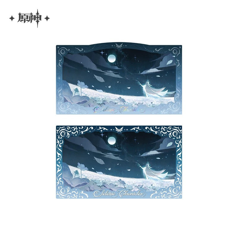 [PO] GI Official Merch ✦ Chronicles of the Accompanying Moon Series | Badge and Commemorative Card Set