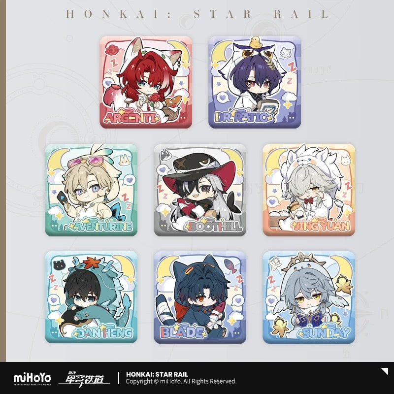 [PO] HSR Official Merch ✦ Boys' Dormitory Series | Chibi Square Badge
