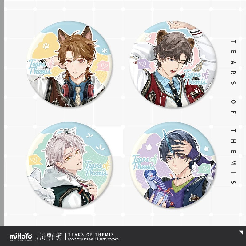 [PO] TOT Official Merch ✦ Fur-Ever Schoolmate Series | Heart-Fluttering Attendance Tinplate Badge [ENDS ON 06/03]