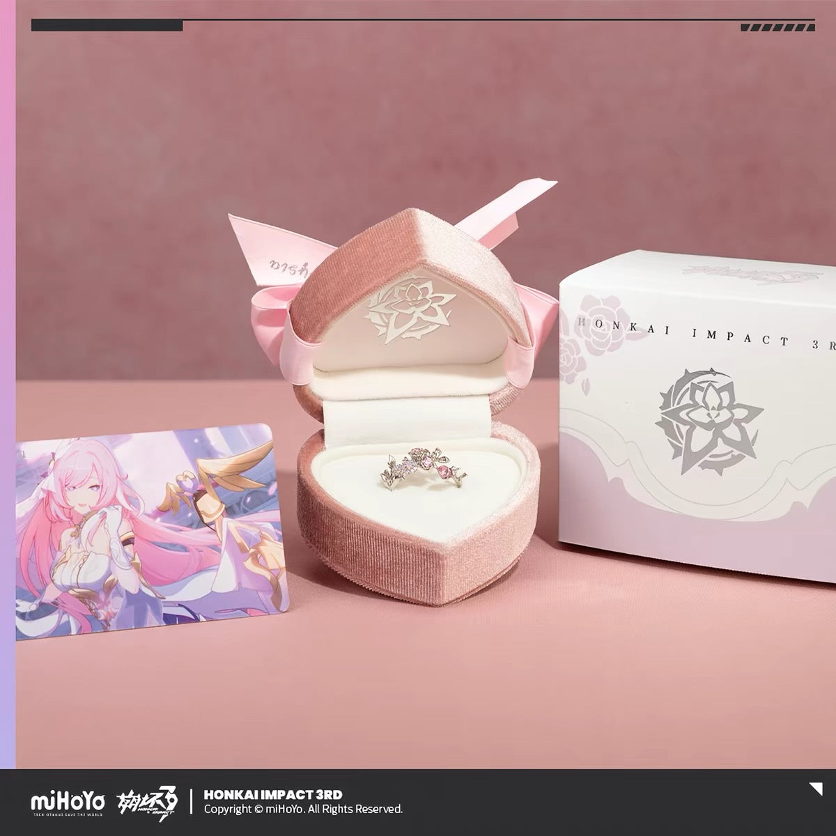 [PO] HI3 Official Merch ✦ Elysia “True Self” • Herrscher of Human: Ego Themed Vow Ring Gift Box