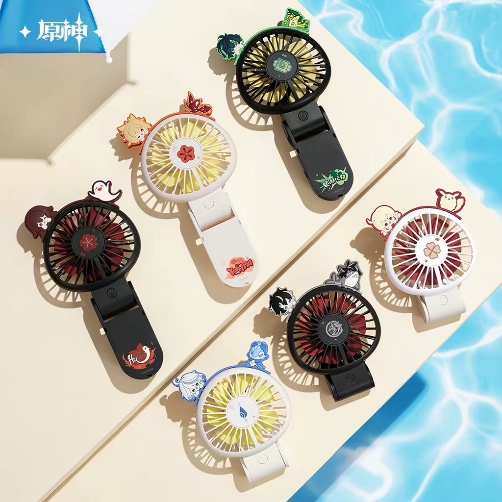 [PO] GI Official Merch ✦ Midsummer Party Series | Foldable Portable Handheld Fan – 3-Speed Adjustable