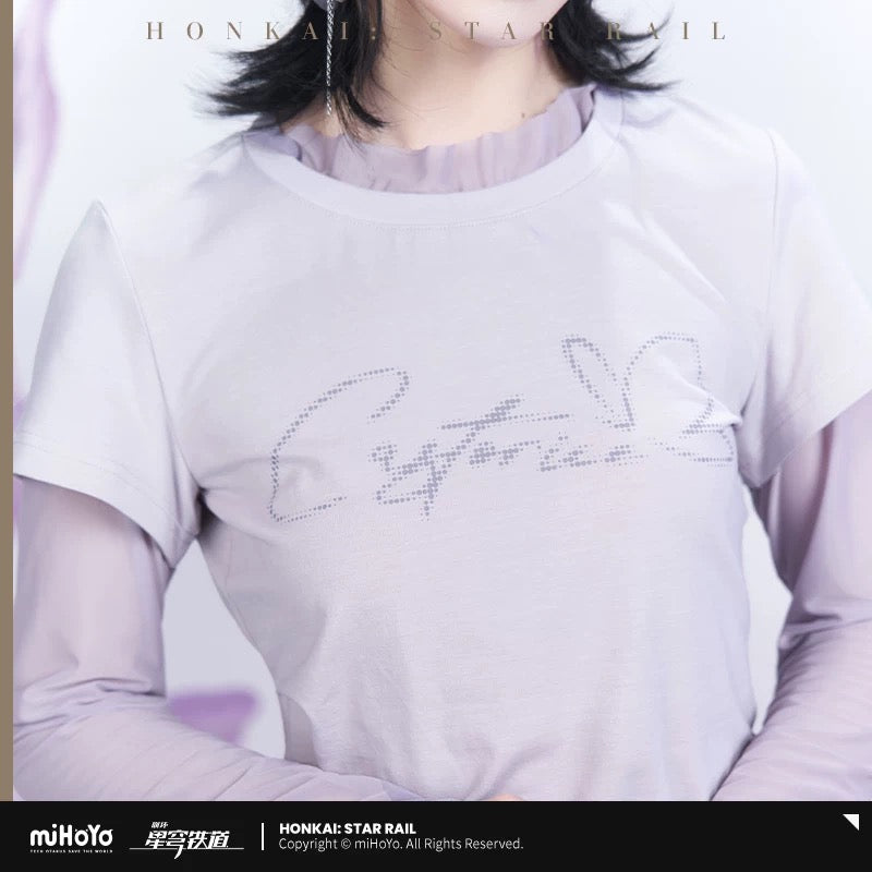 [PO] HSR Official Merch ✦ Castorice Themed Impression Series | Faux Two-Piece T-Shirt