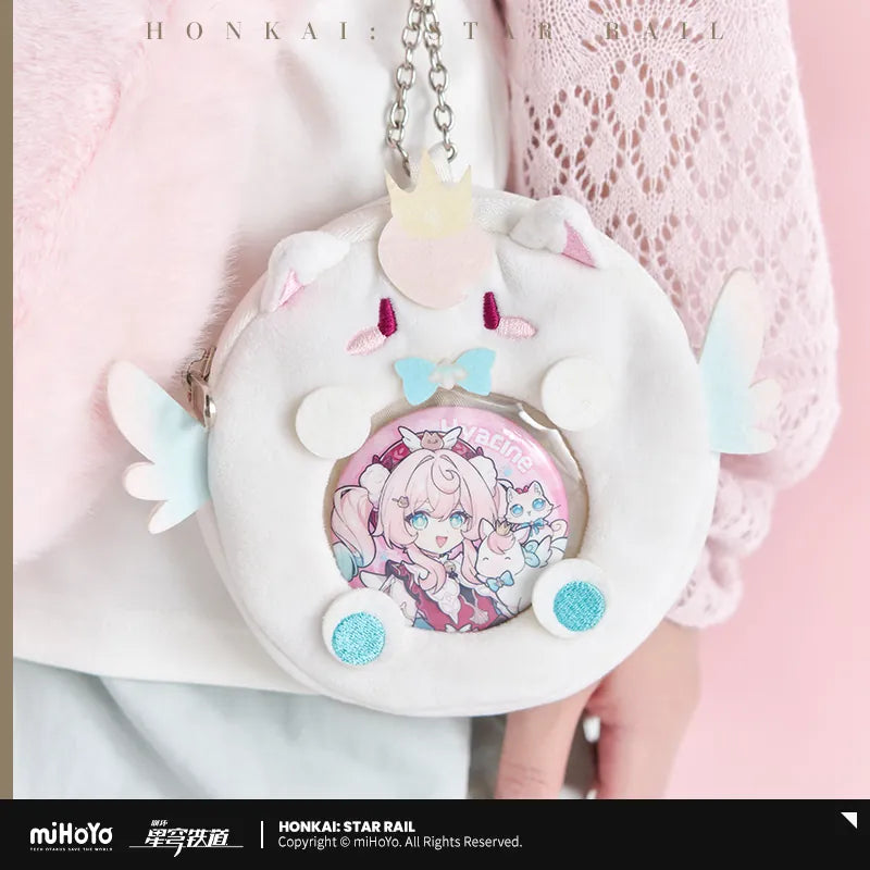Hyacine plush crossbody bag on model