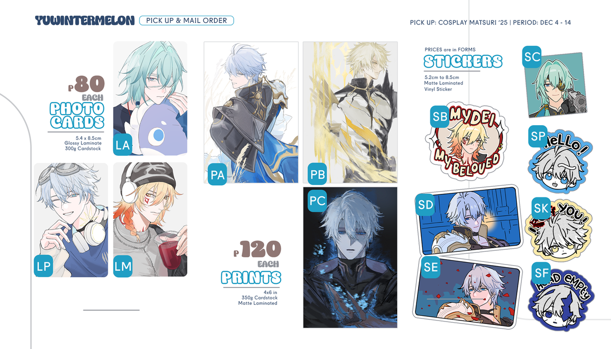 [SHIP] Yuwintermelon Merch ✦ Batch 3