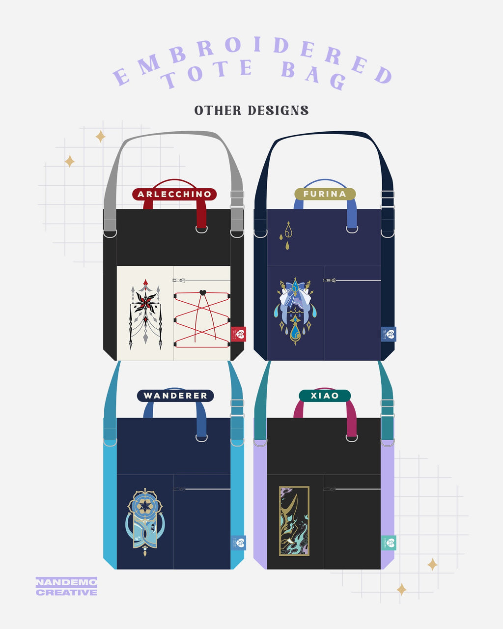 [PO] GI & ORV Fan Merch ✦ Embroidered Tote Bag by Nandemo Creative